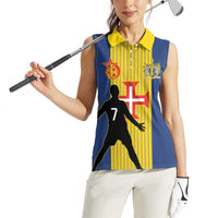Custom Portugal Maderia Football Women Sleeveless Polo Shirt Sporty Style