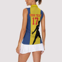 Custom Portugal Maderia Football Women Sleeveless Polo Shirt Sporty Style