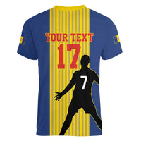 Custom Portugal Maderia Football Women V-Neck T-Shirt Sporty Style