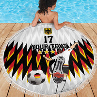 Custom Germany Football Beach Blanket Sporty Style