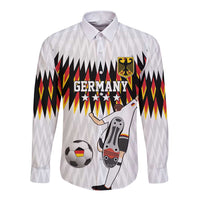 Custom Germany Football Long Sleeve Button Shirt Sporty Style