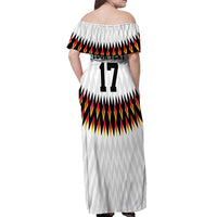 Custom Germany Football Off Shoulder Maxi Dress Sporty Style