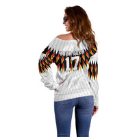 Custom Germany Football Off Shoulder Sweater Sporty Style