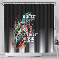 Personalized Isle of Man TT Shower Curtain Motorcycle Racing