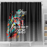 Personalized Isle of Man TT Shower Curtain Motorcycle Racing