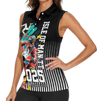 Personalized Isle of Man TT Women Sleeveless Polo Shirt Motorcycle Racing