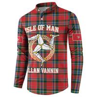 Personalized Isle of Man Triskelion Button Sweatshirt Celtic Knots with Red Tartan