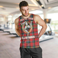 Personalized Isle of Man Triskelion Men Tank Top Celtic Knots with Red Tartan