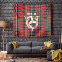 Personalized Isle of Man Triskelion Tapestry Celtic Knots with Red Tartan
