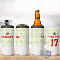 Custom Sardinia Football 4 in 1 Can Cooler Tumbler Sardigna Sporty Style
