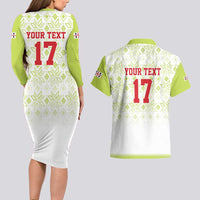 Custom Sardinia Football Couples Matching Long Sleeve Bodycon Dress and Hawaiian Shirt Sardigna Sporty Style