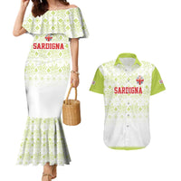 Custom Sardinia Football Couples Matching Mermaid Dress and Hawaiian Shirt Sardigna Sporty Style