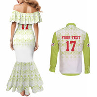 Custom Sardinia Football Couples Matching Mermaid Dress and Long Sleeve Button Shirt Sardigna Sporty Style