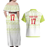 Custom Sardinia Football Couples Matching Off Shoulder Maxi Dress and Hawaiian Shirt Sardigna Sporty Style