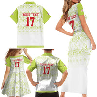 Custom Sardinia Football Family Matching Short Sleeve Bodycon Dress and Hawaiian Shirt Sardigna Sporty Style