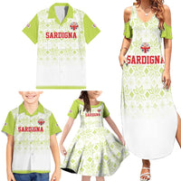 Custom Sardinia Football Family Matching Summer Maxi Dress and Hawaiian Shirt Sardigna Sporty Style