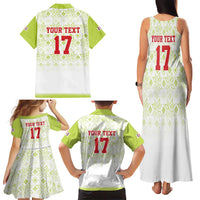 Custom Sardinia Football Family Matching Tank Maxi Dress and Hawaiian Shirt Sardigna Sporty Style