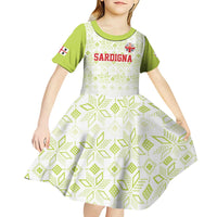 Custom Sardinia Football Kid Short Sleeve Dress Sardigna Sporty Style