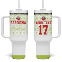 Custom Sardinia Football Tumbler With Handle Sardigna Sporty Style
