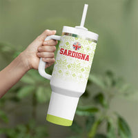 Custom Sardinia Football Tumbler With Handle Sardigna Sporty Style