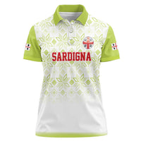 Custom Sardinia Football Women Polo Shirt Sardigna Sporty Style