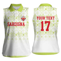 Custom Sardinia Football Women Sleeveless Polo Shirt Sardigna Sporty Style