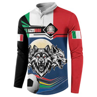 Italian Republic Football Button Sweatshirt Gli Azzurri History Champion