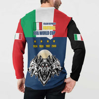 Italian Republic Football Button Sweatshirt Gli Azzurri History Champion