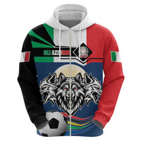 Italian Republic Football Zip Hoodie Gli Azzurri History Champion
