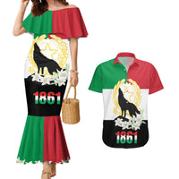 Italian Republic Anniversary of the Unification Couples Matching Mermaid Dress and Hawaiian Shirt Anniversario dellUnita d'Italia