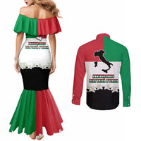 Italian Republic Anniversary of the Unification Couples Matching Mermaid Dress and Long Sleeve Button Shirt Anniversario dellUnita d'Italia