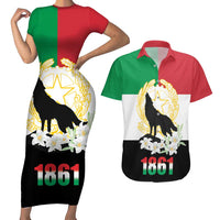 Italian Republic Anniversary of the Unification Couples Matching Short Sleeve Bodycon Dress and Hawaiian Shirt Anniversario dellUnita d'Italia