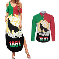 Italian Republic Anniversary of the Unification Couples Matching Summer Maxi Dress and Long Sleeve Button Shirt Anniversario dellUnita d'Italia