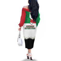Italian Republic Anniversary of the Unification Family Matching Off The Shoulder Long Sleeve Dress and Hawaiian Shirt Anniversario dellUnita d'Italia