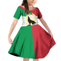 Italian Republic Anniversary of the Unification Family Matching Off Shoulder Short Dress and Hawaiian Shirt Anniversario dellUnita d'Italia
