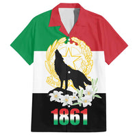 Italian Republic Anniversary of the Unification Family Matching Off Shoulder Short Dress and Hawaiian Shirt Anniversario dellUnita d'Italia