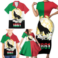 Italian Republic Anniversary of the Unification Family Matching Short Sleeve Bodycon Dress and Hawaiian Shirt Anniversario dellUnita d'Italia