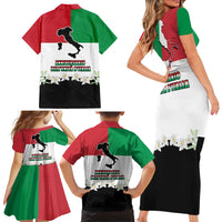 Italian Republic Anniversary of the Unification Family Matching Short Sleeve Bodycon Dress and Hawaiian Shirt Anniversario dellUnita d'Italia
