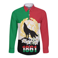 Italian Republic Anniversary of the Unification Long Sleeve Button Shirt Anniversario dellUnita d'Italia