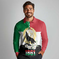 Italian Republic Anniversary of the Unification Long Sleeve Polo Shirt Anniversario dellUnita d'Italia