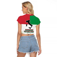Italian Republic Anniversary of the Unification Raglan Cropped T Shirt Anniversario dellUnita d'Italia