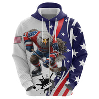 Custom United States Ice Hockey Go Champions Hoodie Team USA Eagle Mascot Style