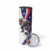 Custom United States Ice Hockey Go Champions Skinny Tumbler Team USA Eagle Mascot Style