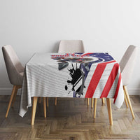 Custom United States Ice Hockey Go Champions Tablecloth Team USA Eagle Mascot Style