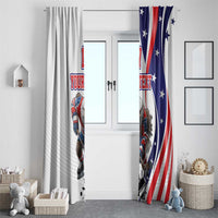Custom United States Ice Hockey Go Champions Window Curtain Team USA Eagle Mascot Style