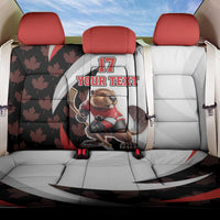 Custom Canada Ice Hockey Go Champions Back Car Seat Cover Team Canada Beaver Mascot Style
