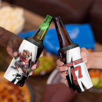 Custom Canada Ice Hockey Go Champions 4 in 1 Can Cooler Tumbler Team Canada Beaver Mascot Style