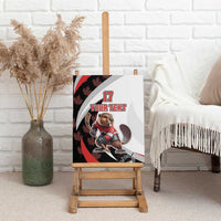 Custom Canada Ice Hockey Go Champions Canvas Wall Art Team Canada Beaver Mascot Style