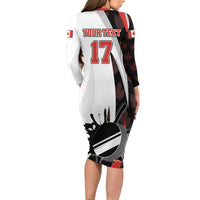 Custom Canada Ice Hockey Go Champions Family Matching Long Sleeve Bodycon Dress and Hawaiian Shirt Team Canada Beaver Mascot Style