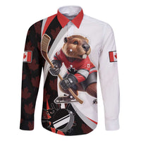 Custom Canada Ice Hockey Go Champions Family Matching Mermaid Dress and Hawaiian Shirt Team Canada Beaver Mascot Style